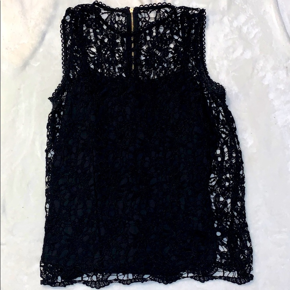 Maurices black crochet lace top